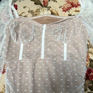 💚3 for $30💚Bodycon mini mesh polka dot dress